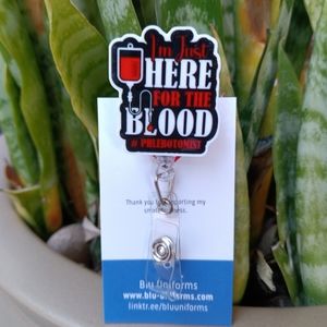 Phlebotomist badge reel holder